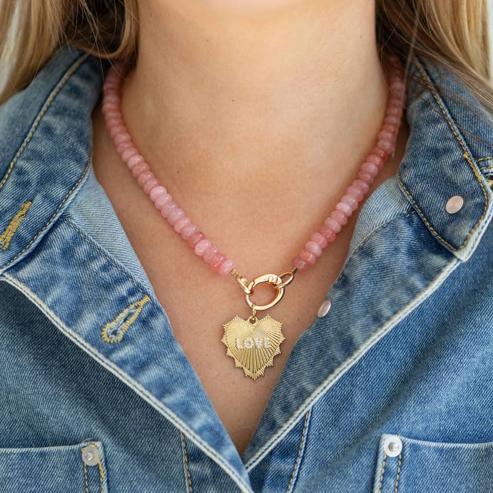 Love Healing Cotton Candy Gemstone Necklace for wholesale by Erin McDermott Jewelry