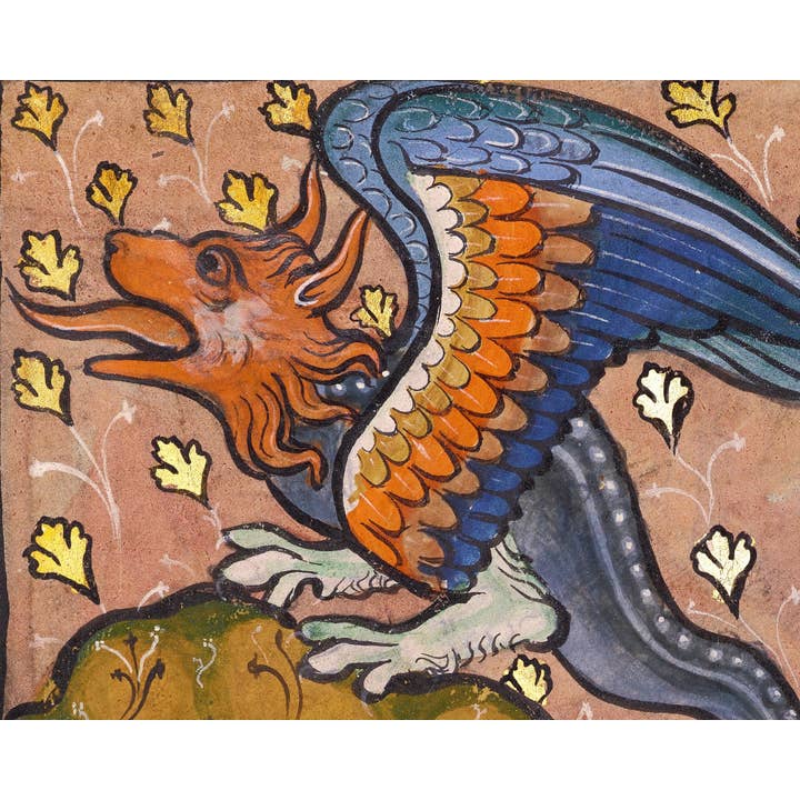 Rock Paper Scissors Wall Art – Großhandel Kunstdruck – Vintage Drachenzeichnung | Ein Drache | Französisch-Flämisches Manuskript aus dem 13. Jahrhundert | Mittelalterliche Naturgeschichte | Fantasie-Wandkunst | Altes Bestiarium1