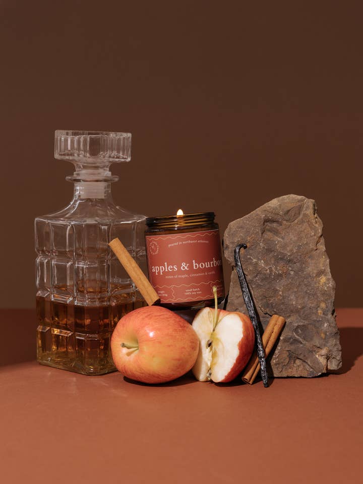 Apples & Bourbon for wholesale by The Little Candle of NWA
