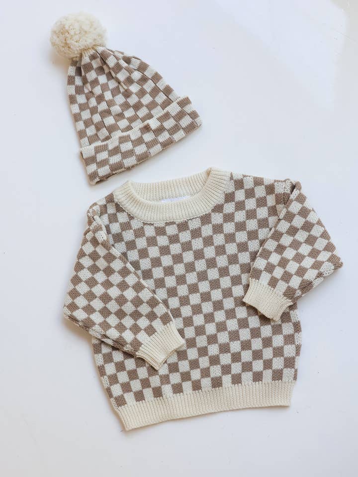 Celebrate Your Tribe - Wholesale Knit Sweater - Kids - Checker Knit Sweater7