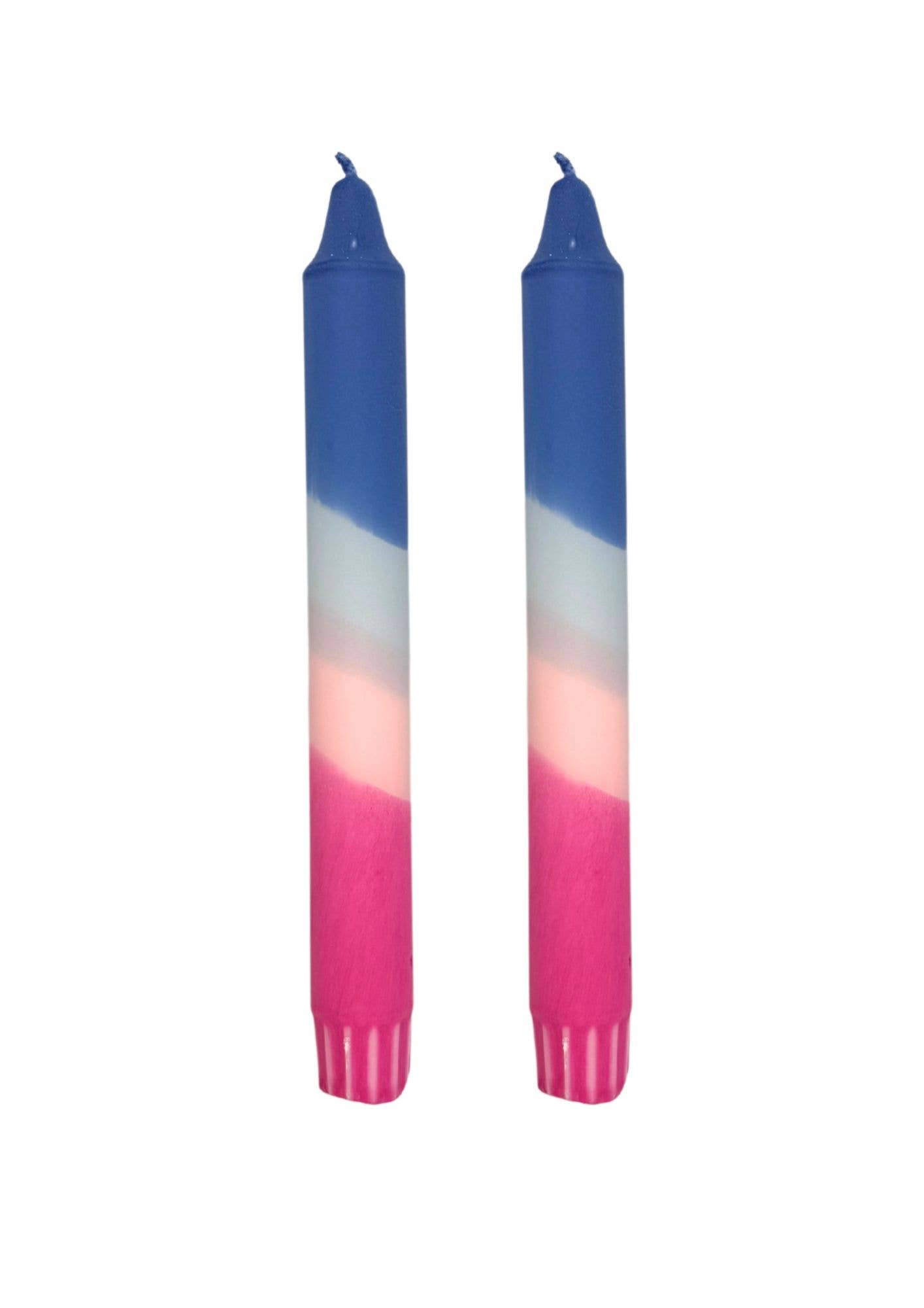 Lovelymess Studio - Wholesale Tapered Candle/Candlestick - Dip dye candles, blue, rose/pink0