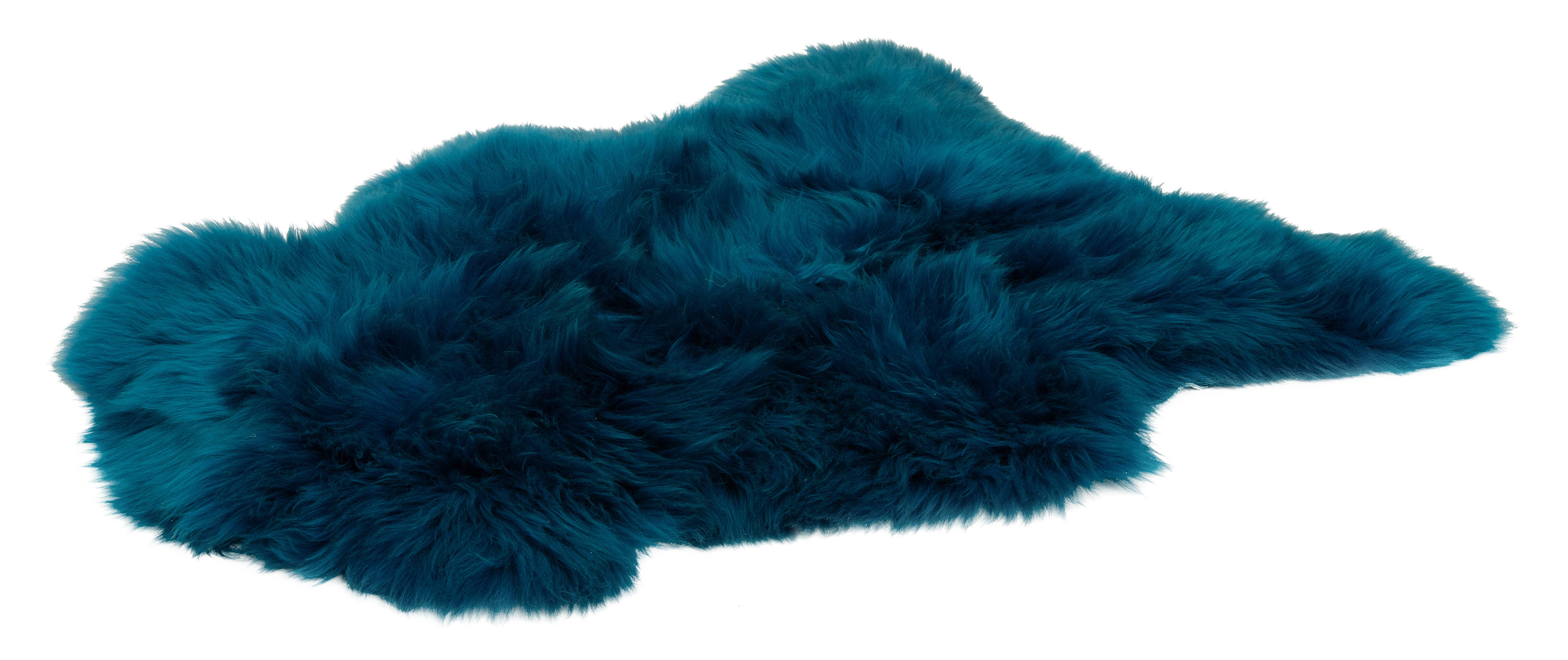 DYRESKINN® - Venta al por mayor Alfombra pequeña - Piel de oveja azul celeste 90-110 cm1