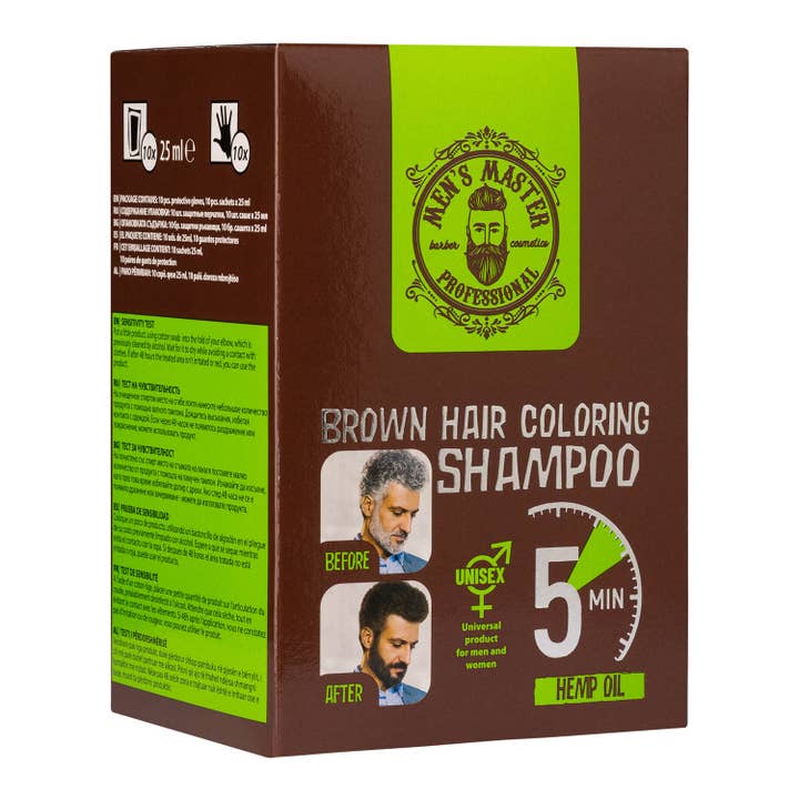 Mister33 Mencare - Vendita all'ingrosso Tinte per capelli - Shampoo Colorante - Tintura per capelli castani//250ml