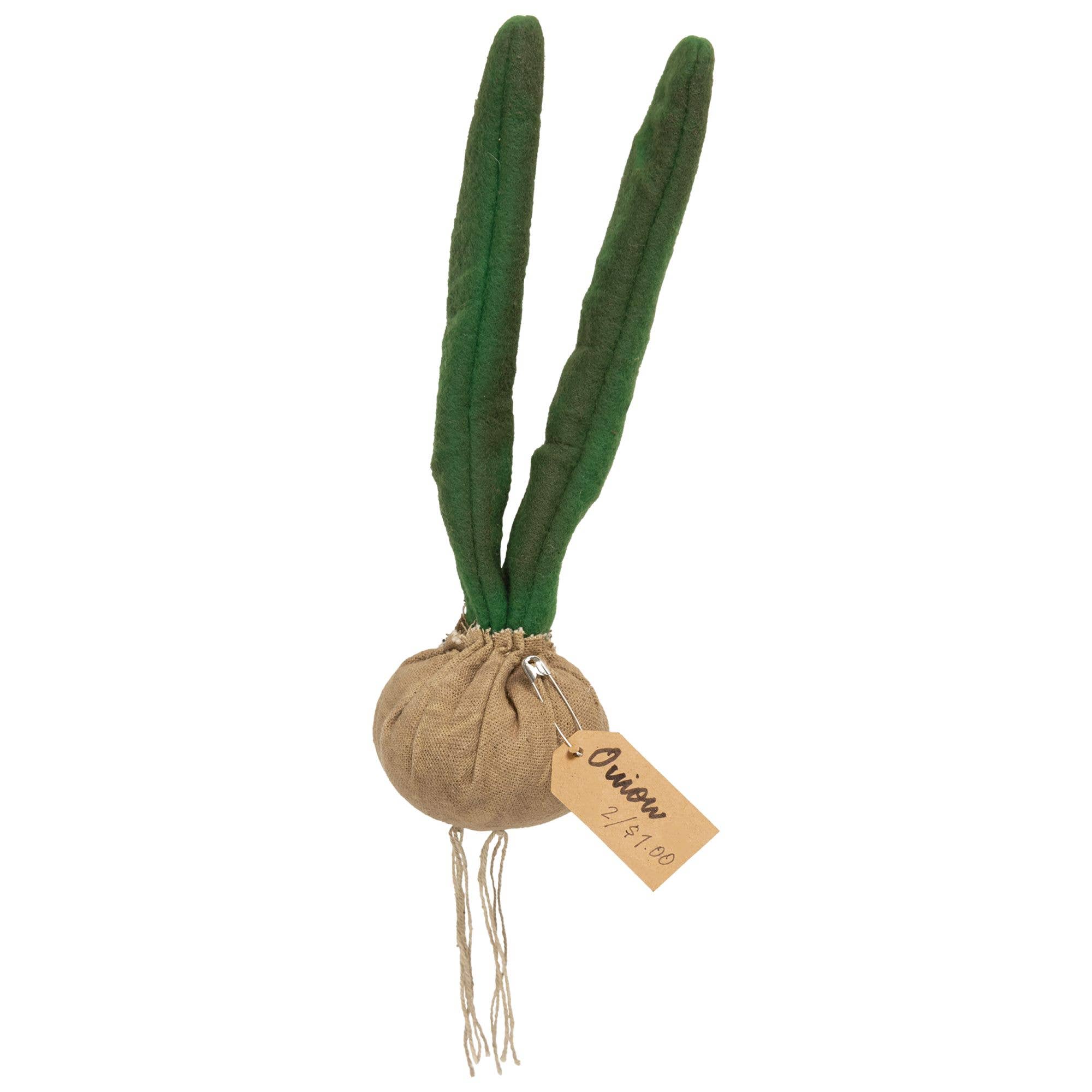 The Hearthside Collection - Venta al por mayor Artículo decorativo de mesa - Set de 3 Verduras de Tela: Lechuga, Rábano y Cebolla2