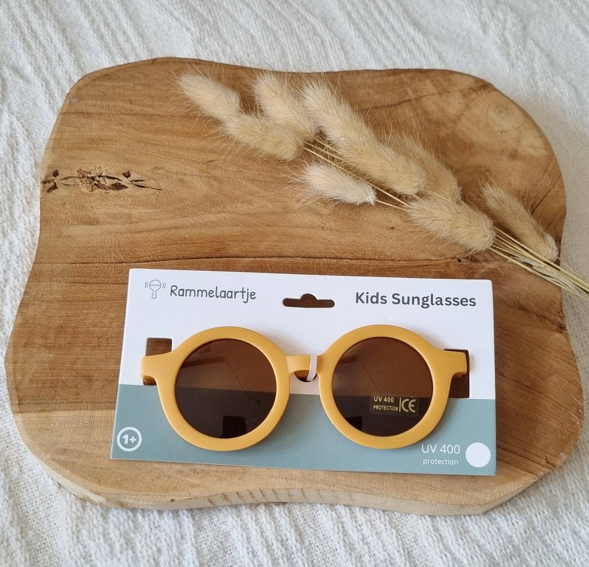 Rammelaartje - Wholesale Sunglasses - Kids - Children's UV400 Round Sunglasses - Yellow3
