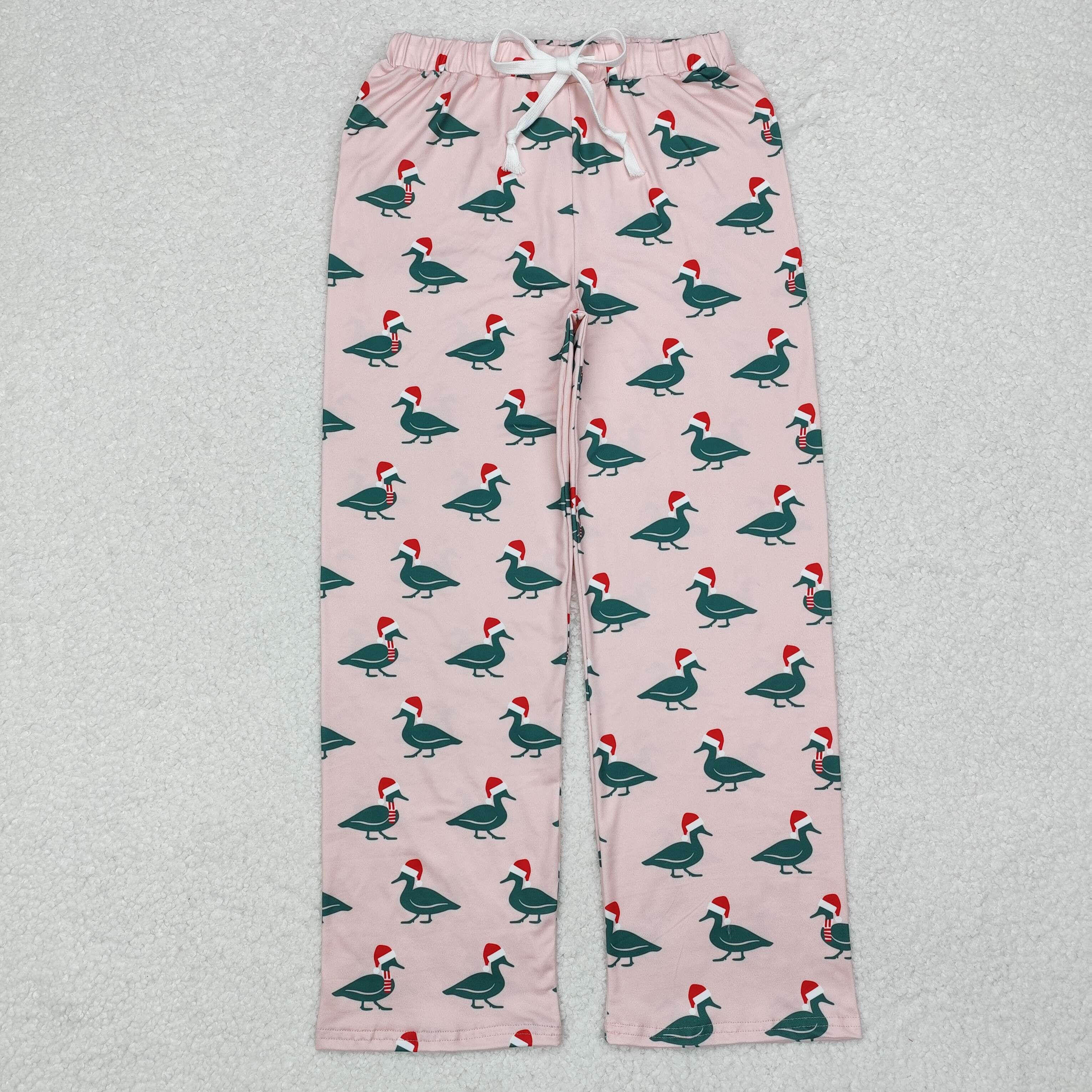Aier Wholesale - Vente Bas de pyjama – femme - Frères Adultes Hommes Femmes Père Noël Vaches Houx Pyjamas de Noël à Carreaux Pantalons Évasés2