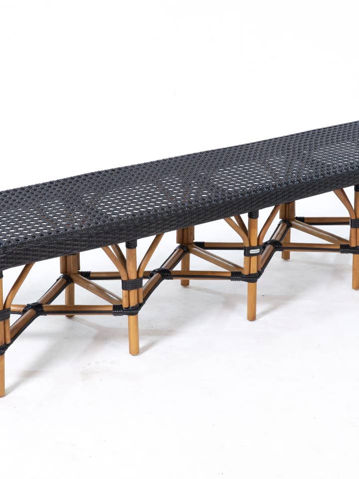 Banc Bistro Français Aspen – 6 pieds – Noir pour la vente par Aspen Brands