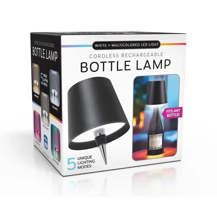 Chris’s Stuff Inc. - Vente Lampes d'appoint/de bureau - Lampe LED pour bouteille de vin - lumière blanche3