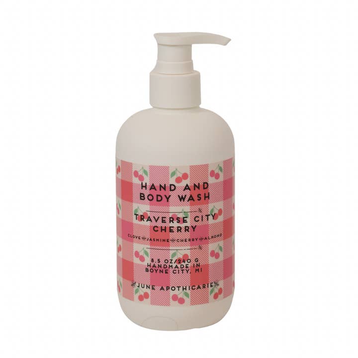 Traverse City Cherry Hand and Body Wash for wholesale by June Apothicarie