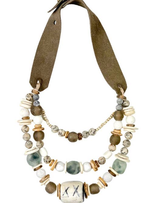 Collana classica a strati | Pietra per la vendita all'ingrosso da parte di Twine & Twig