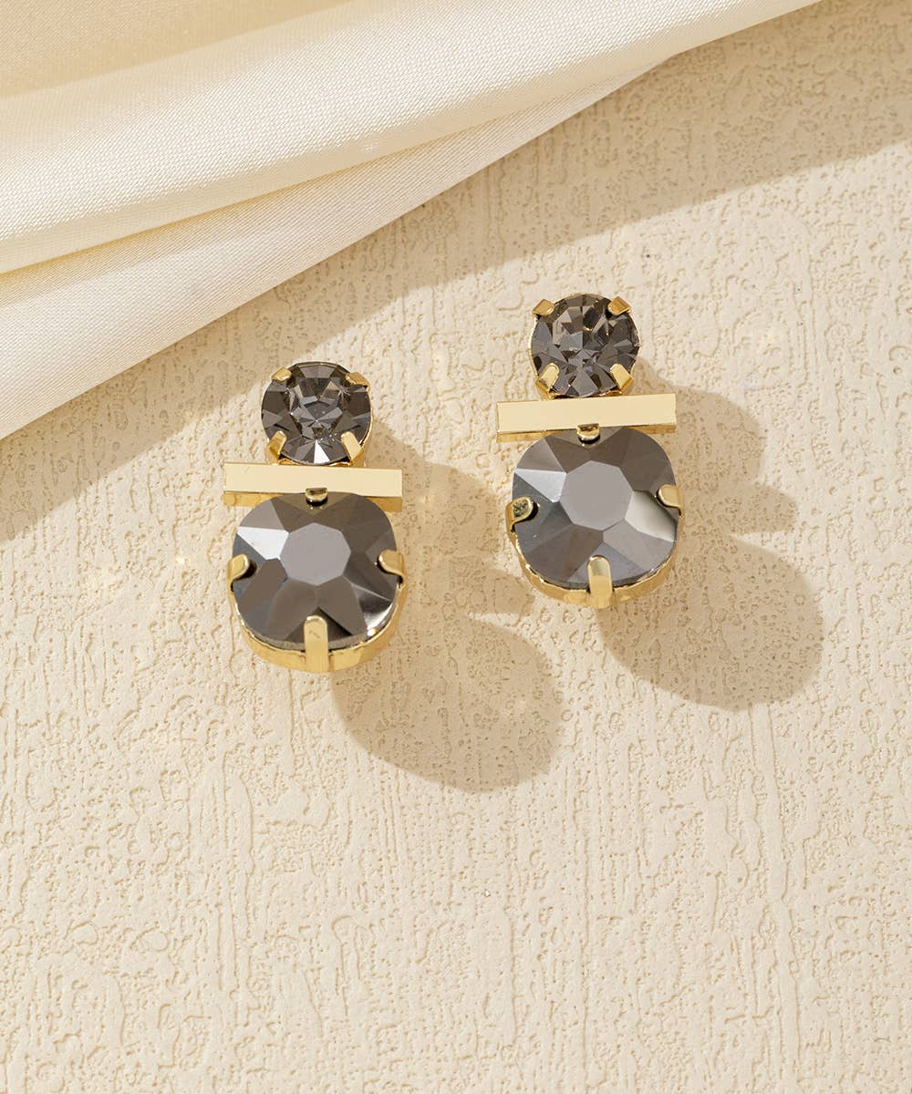 Blossom bijoux - Wholesale Clip-On Earrings - Faceted Glass Clip-On Earrings – 26AHBOL0120