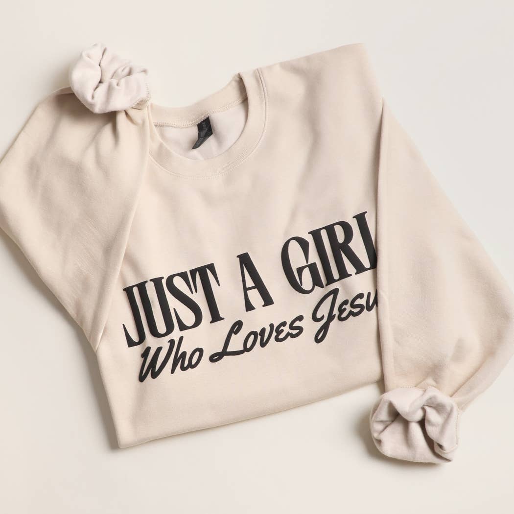 Fashion City - Wholesale Graphic Sweatshirt - Women's - JUST A GIRL WHO LOVES JESUS PUFF MIDWEIGHT Sweatshirt10