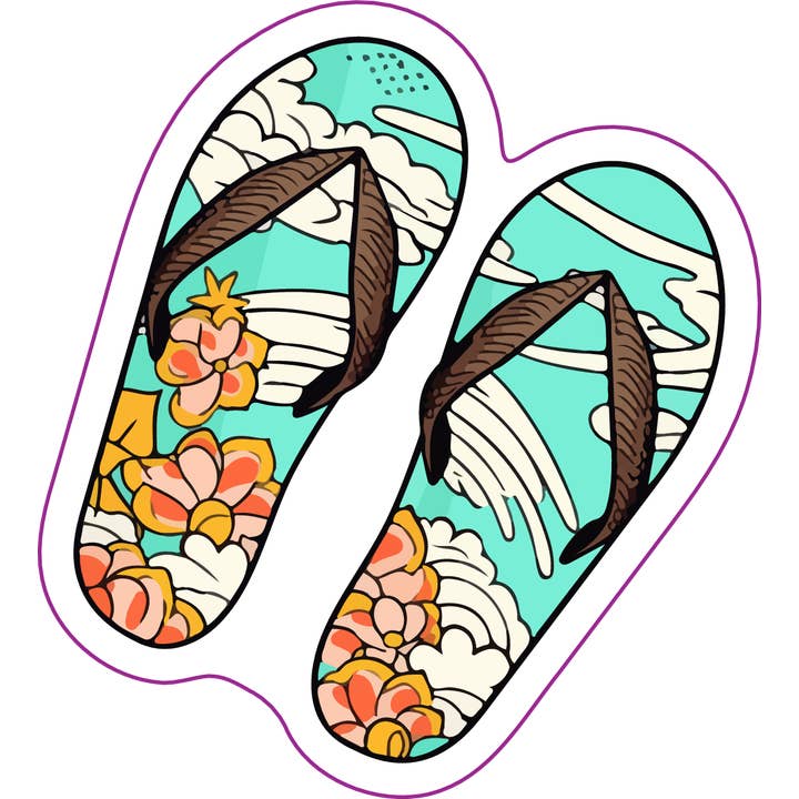 Stickerlishious - Wholesale Sticker - FLIP FLOPS STICKER