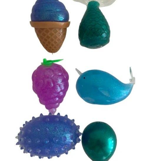 Handee Products (HPC) - Wholesale Squishy Toy - Kids & Baby - Jelleez 6 Assorted Mini Glitter Squishables3