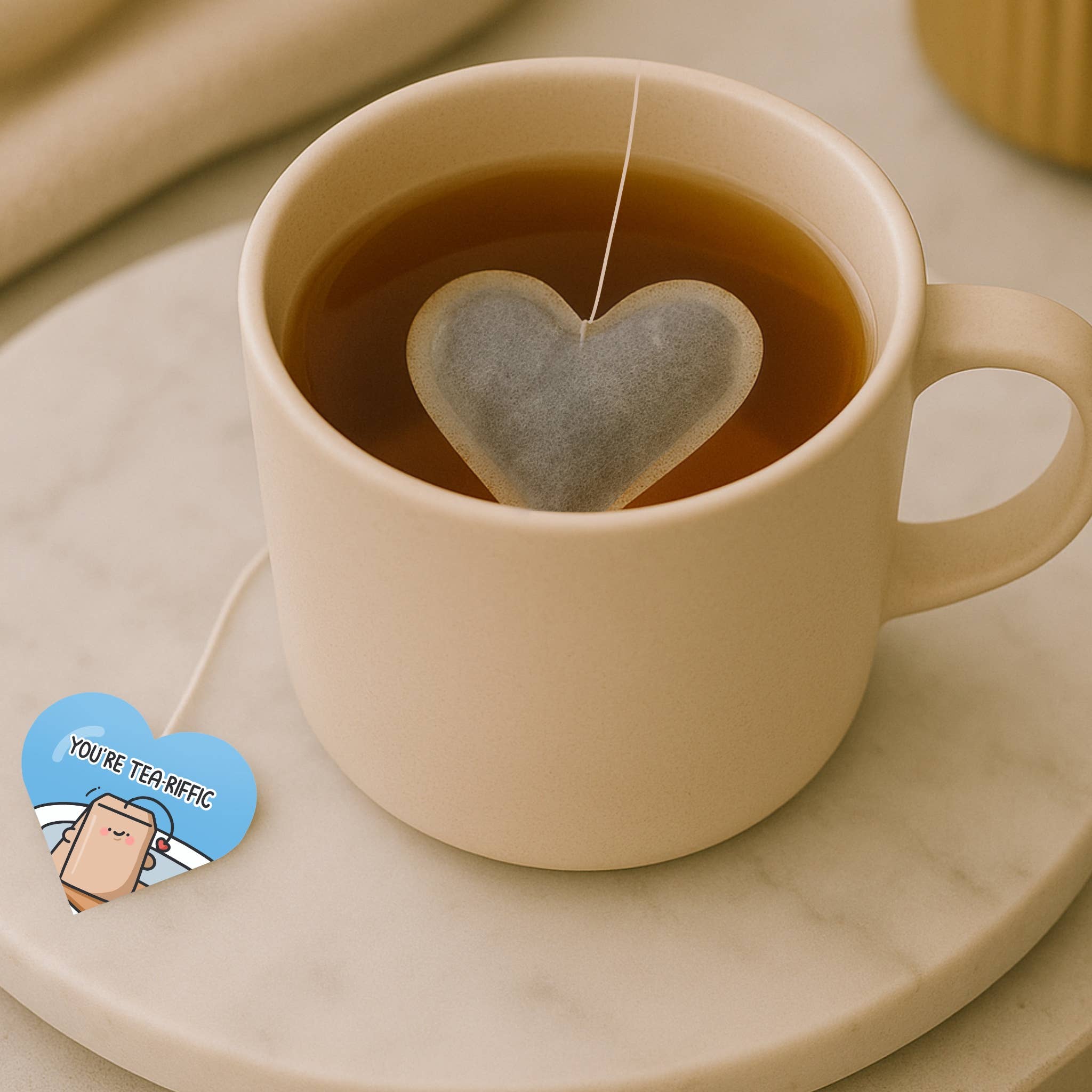 Toastedink – wholesale Tea bags – Heart Shaped Tea Bags | Box of 5 positivi-tea's1