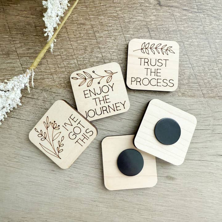 Affirmation Token Magnets- Positive Affirmations, Mindful for wholesale by Birch House Games & Gifts