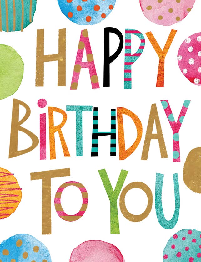 Paper House Productions - Wholesale Birthday Card - Happy Birthday Text Gift Enclosure0