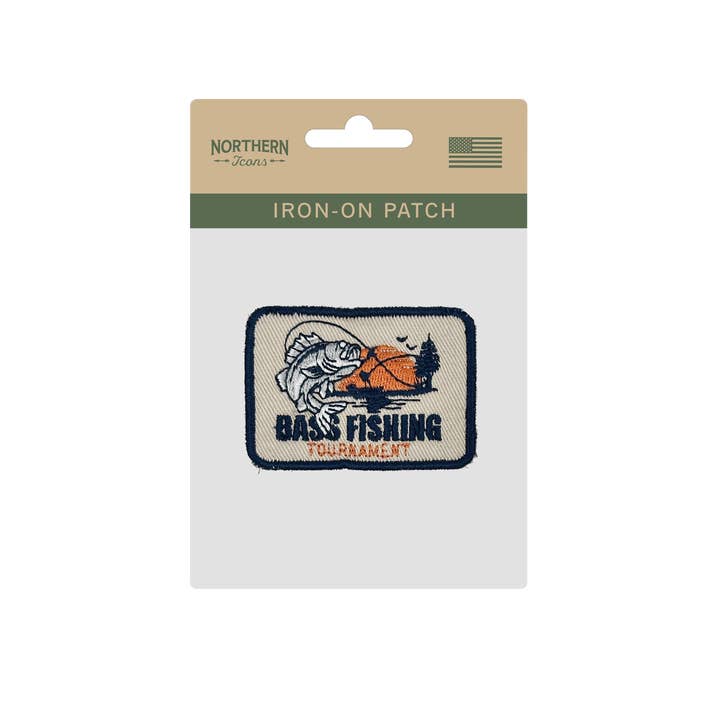 Northern Icons Creations INC – wholesale Patch – Largemouth Bass – Tournament Style Iron On Embroidery Patch1
