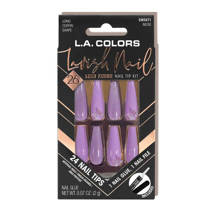 PINEAPPLE Beauty – wholesale Press-on/fake nails – LA Colors CNT471 Lavish Luxe Nail Tip Kit Muse - 3pc