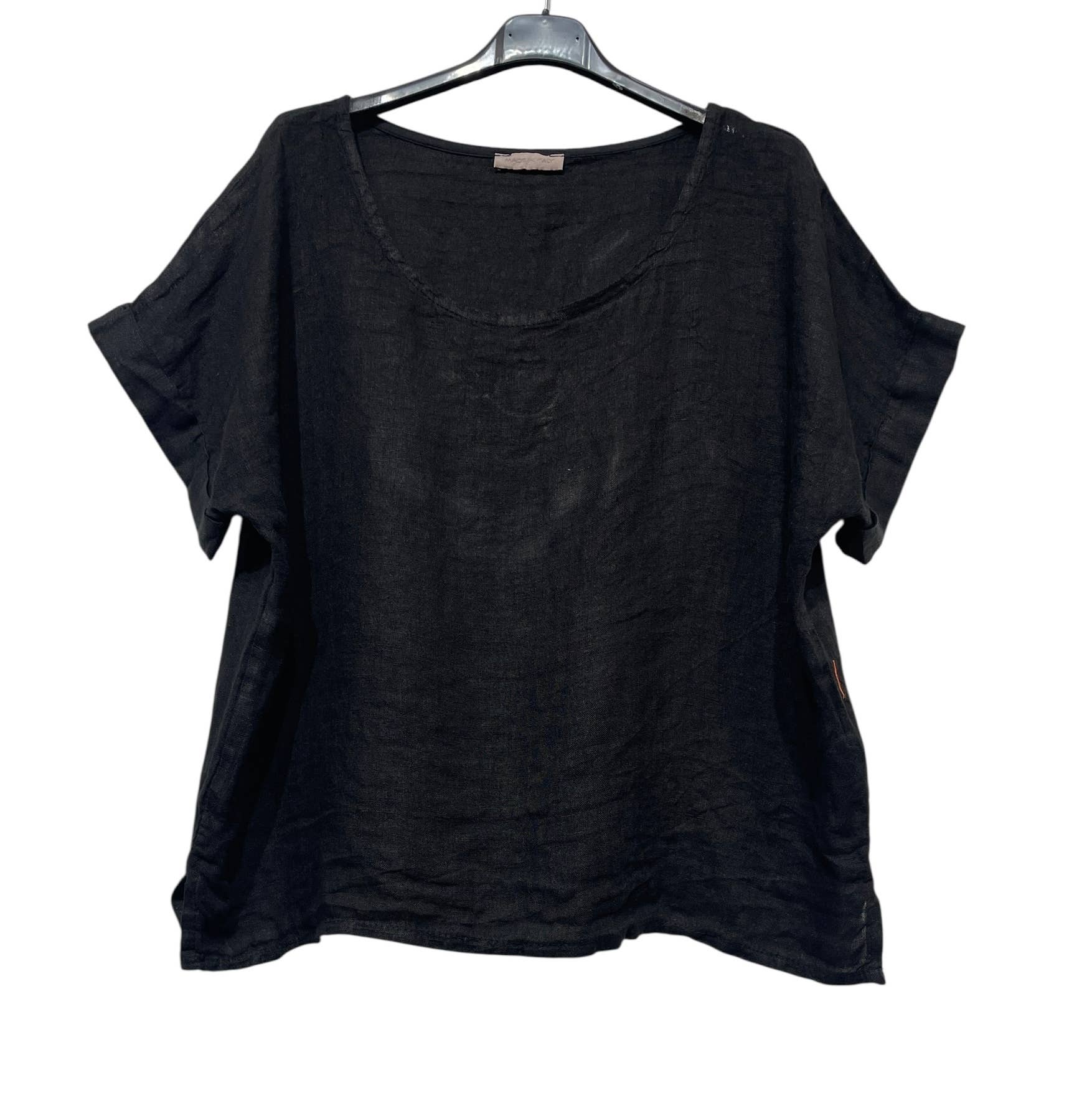 LINEN & COTTON HOUSE – T-shirt – Mulher por atacado – TOP UNI EM LIN 0133226