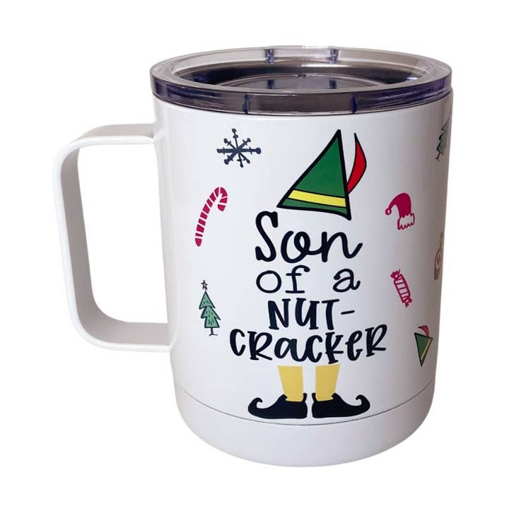 12oz roestvrijstalen kampbeker - Son of a Nutcracker voor wholesale door Days with Gray