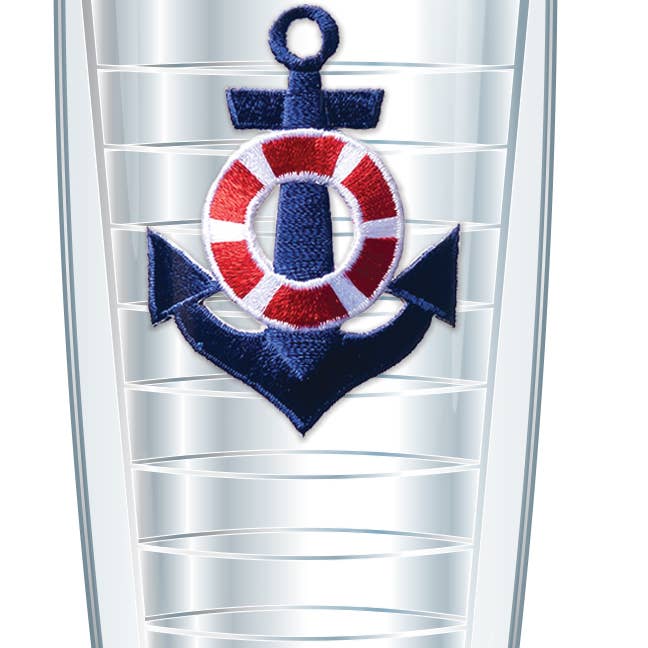 Navy Anchor Patch Tumbler for wholesale by FREEHEART