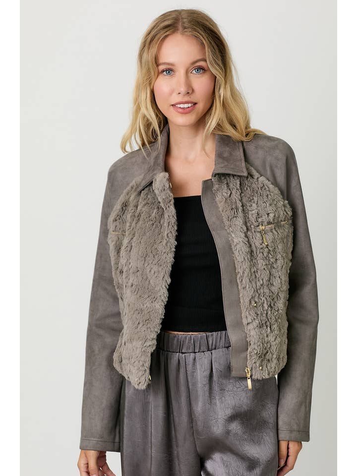 Mystree – Engroshandel Jakke - Dame – 60873 Pels blandet ruskindsjakke6