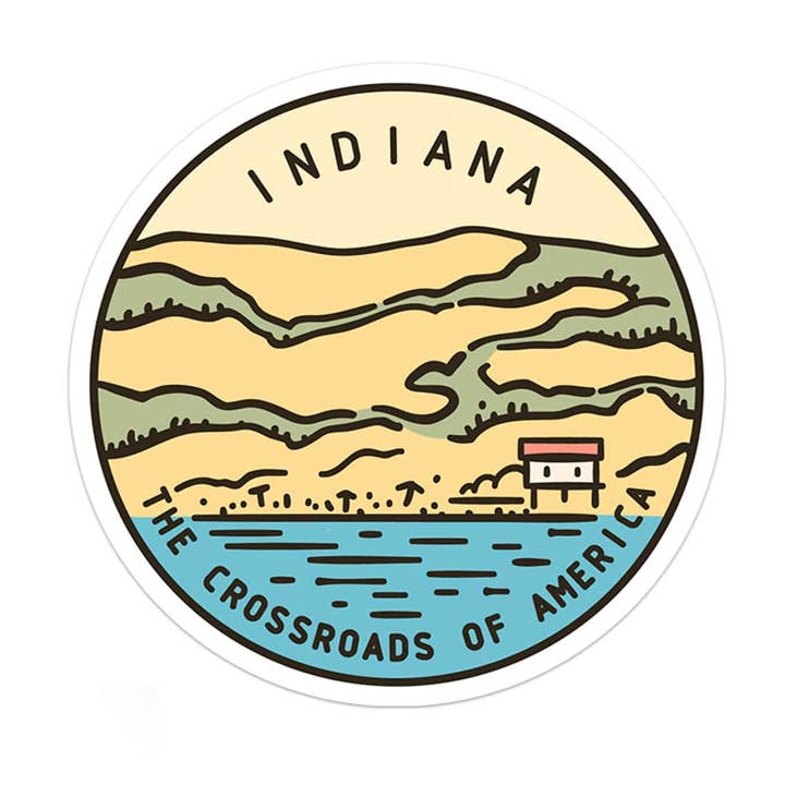 Indiana Sticker for wholesale by Albion Mercantile Co.