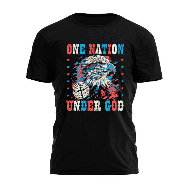 Une nation sous Dieu - T-shirt en forme d'aigle - 2702 pour la vente par I Love My Freedom