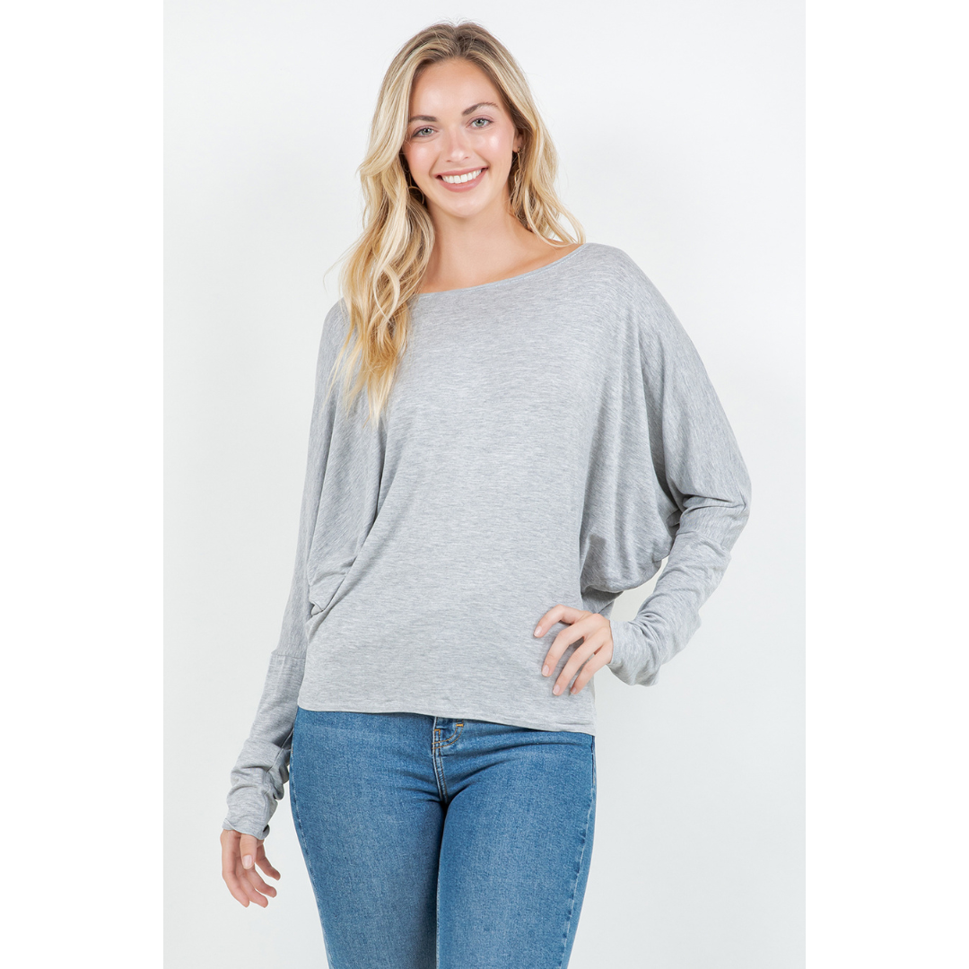 Azules Clothing - Wholesale Knit Top - Women's - Breezy Azules Dolman: Ultra-Soft Off-Shoulder Essential1