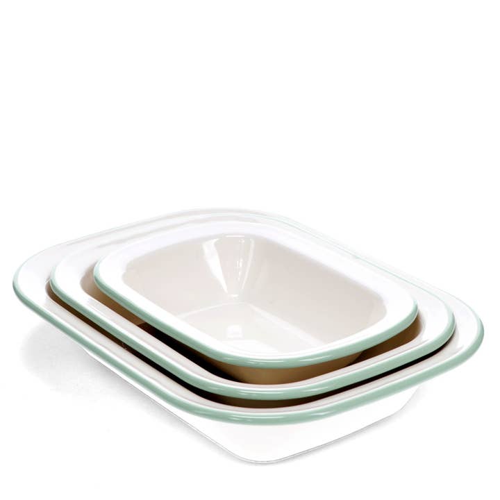 Rex B2B - UK – wholesale Baking dish – Enamel Pie Dishes (Set of 3) - Pistachio2