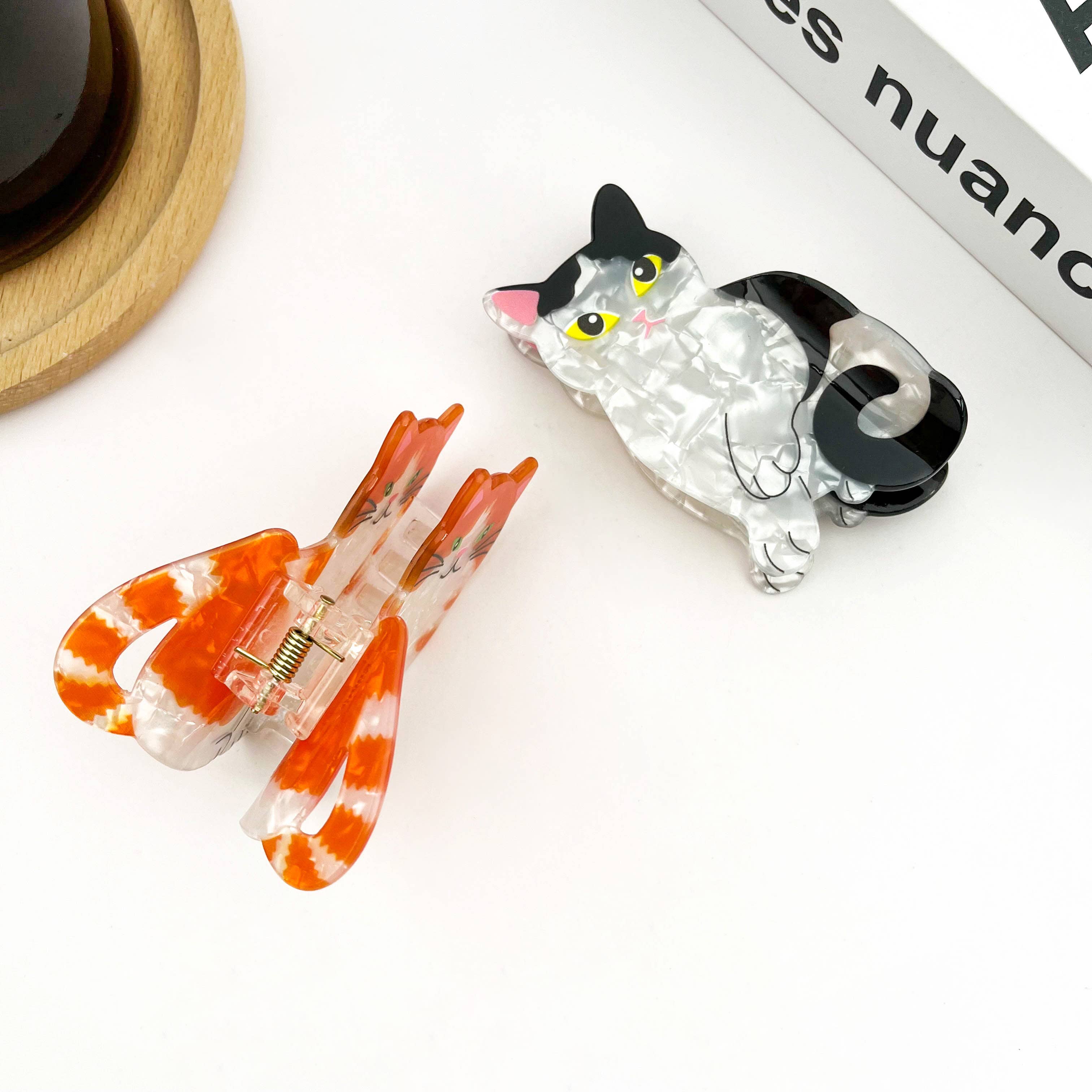 TheDivaSoap - Wholesale Hair Clip - Women's - Cow Cat & Orange Cat Hair Clips, Cute Animal Claw Clip4