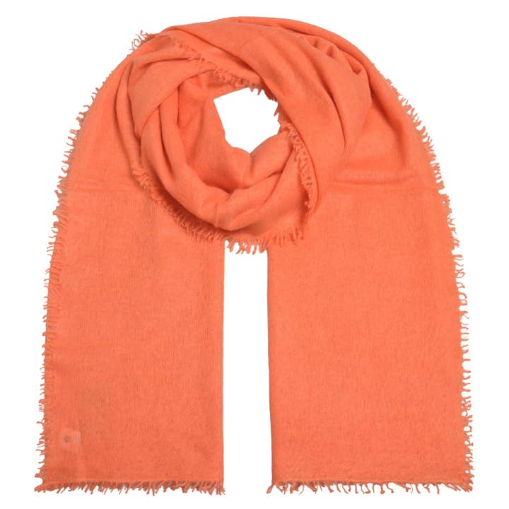 Feli-CS cashmere scarf in nectarine for wholesale by cute stuff GmbH