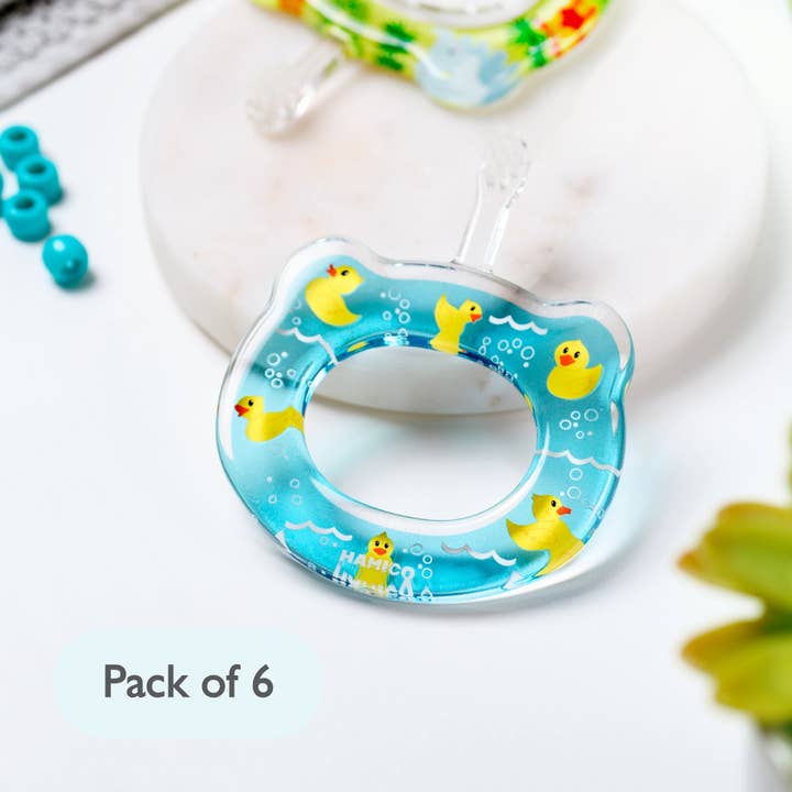 HAMICO -Innovative Toothbrush - Wholesale Toothbrush - Kids & Baby - Baby Training Toothbrush - Rubber Ducks | 6 Individual packs