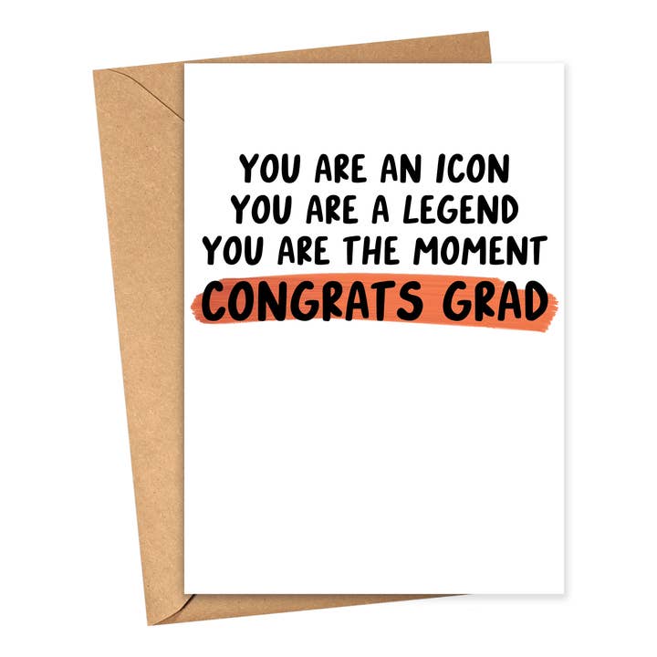 Funny Graduation Card Congratulations Grad Greeting Cards for wholesale by R is for Robo