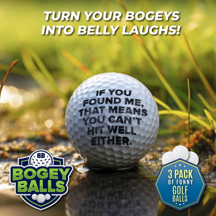 Smith Brands - Wholesale Prank/Gag Gift - Funny Golf Balls - Bogey Balls 3 Pack - Cool Golf Accessory