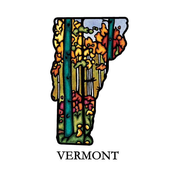 Sarah Angst Art - Wholesale Postcard - Custom Name Dropped State Postcards - Pack of 10024