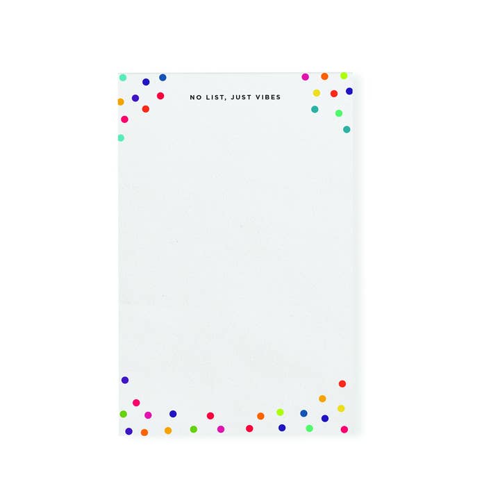 Just Vibes Notepad for wholesale by Paisley Paper Co.