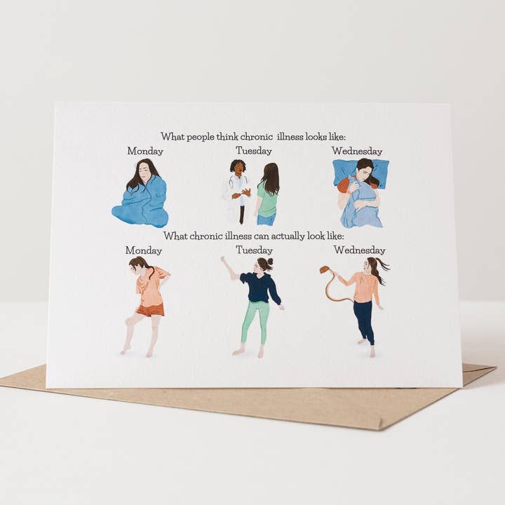 Chronic Illness/Spoonie Card- Mental Health for wholesale by Mind Over Letter