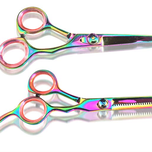 Set di forbici da parrucchiere professionale più sottile color arcobaleno. e ulteriori Risultati per materiale parrucchieri all'ingrosso. Resi gratuiti e termini di pagamento a 60 giorni su Faire in tendenza su Faire.