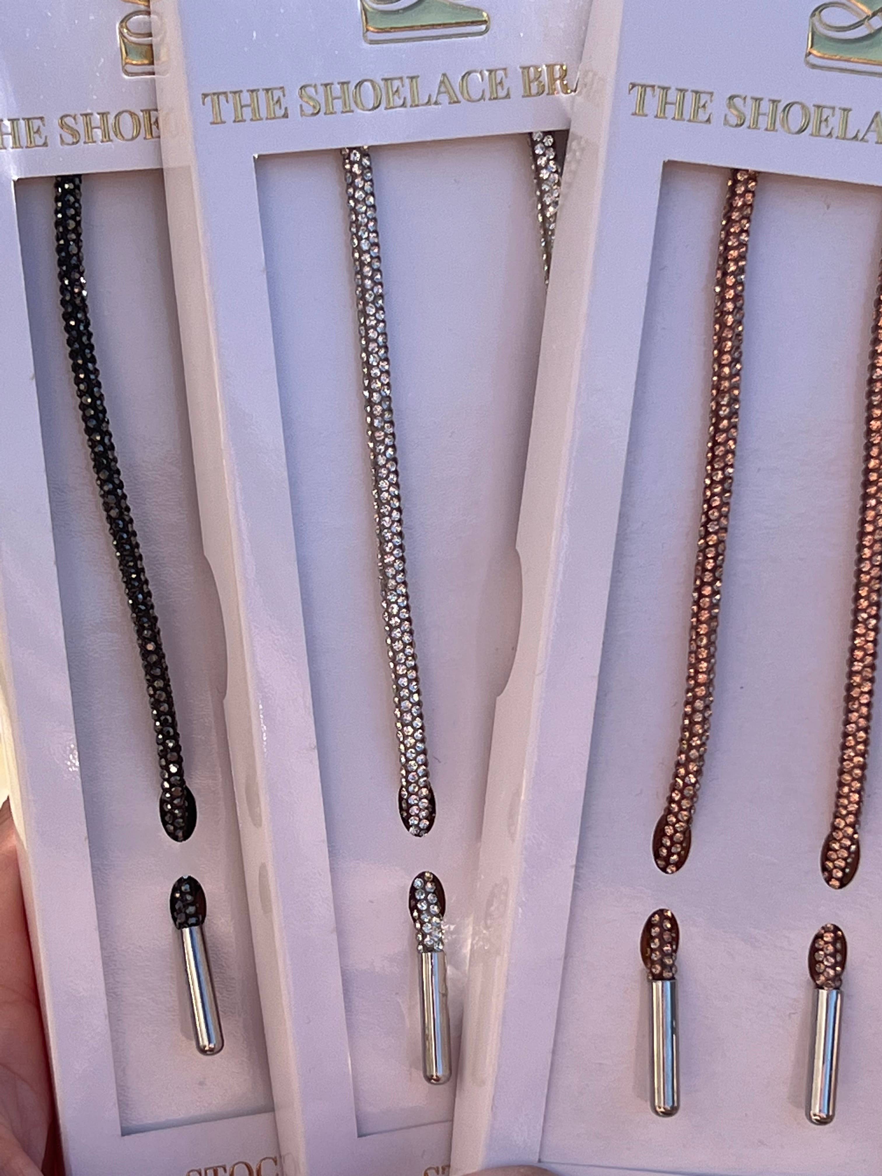 The Shoelace Brand - Wholesale Shoelaces - Unisex - Luxury Silver – Bestseller Rhinestone Shoelaces with Silver3