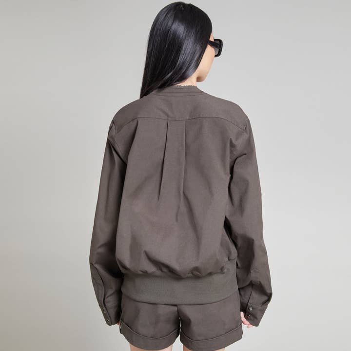 PIERRE MIXED MEDIA PULLOVER SLATE for wholesale by JacQ