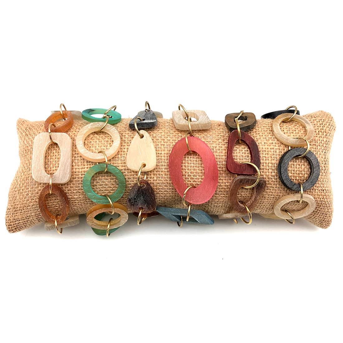 Anju Jewelry - Wholesale Jewelry Stand & Display - 9" Long Burlap Cushion For Bracelets - Natural1