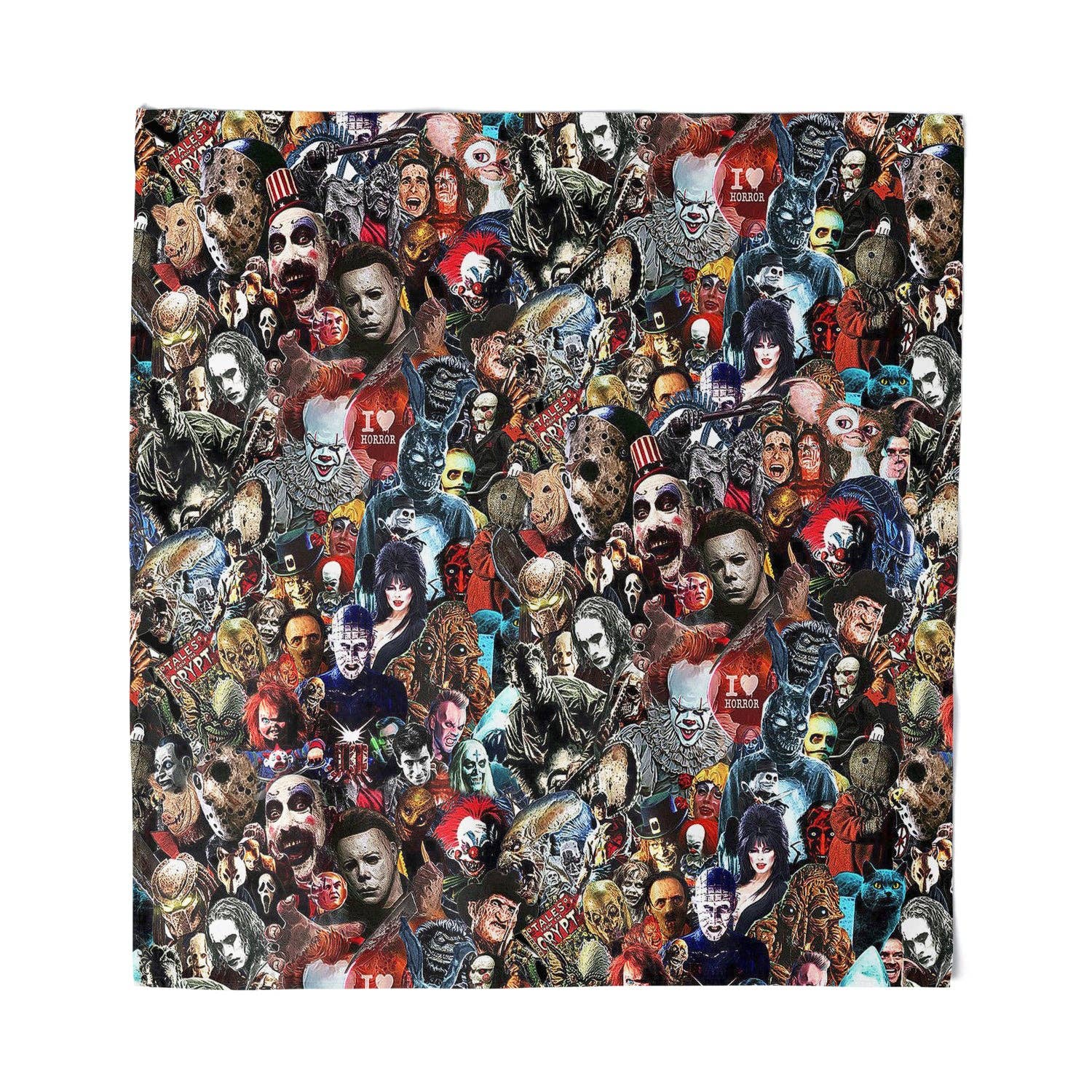 Shady Front - Wholesale Bandana - Unisex - I Love Horror Characters Bandana