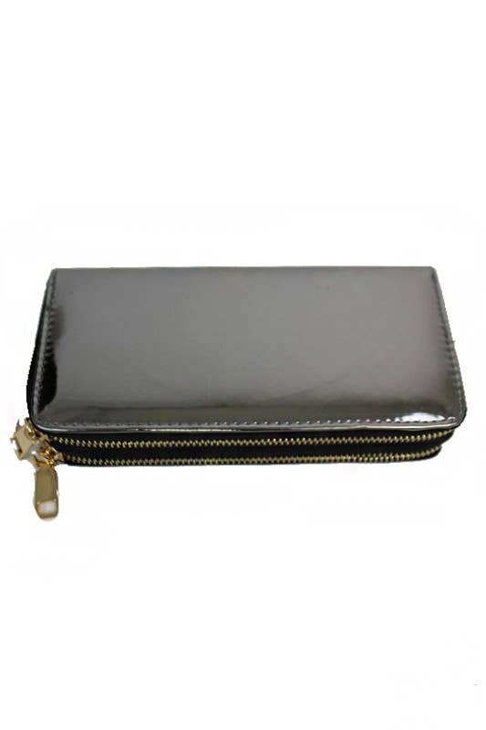Cap Zone - Wholesale Wallet - Women's - Double Zipper Metallic Wallet6