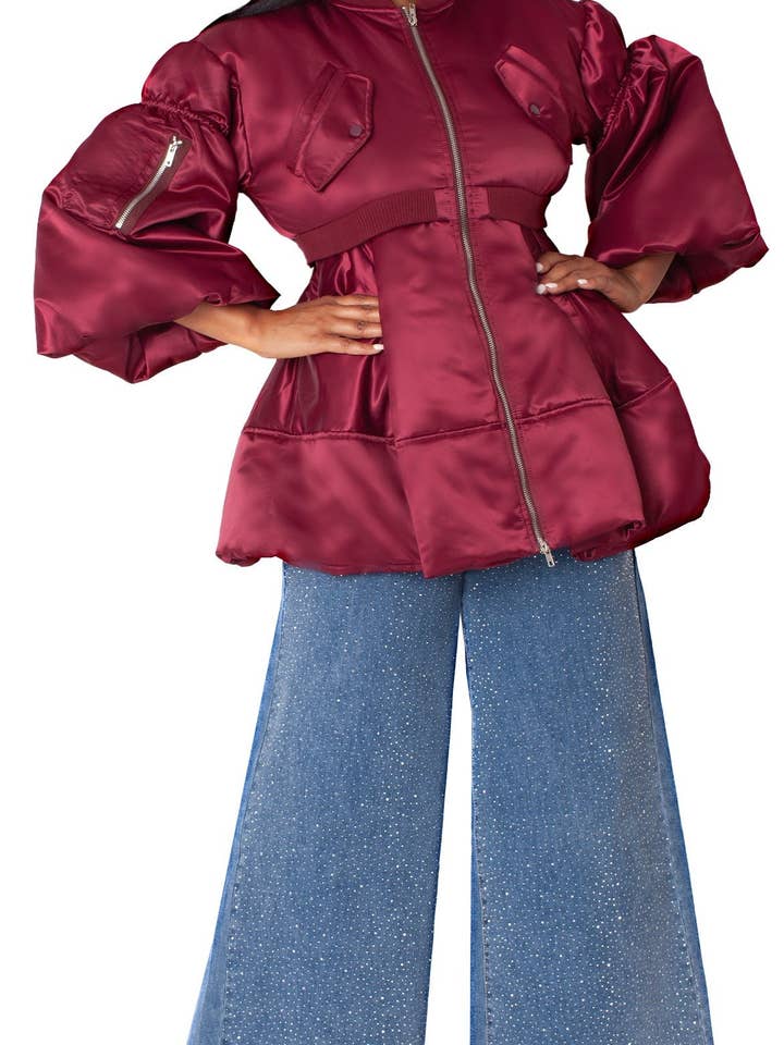 Woven Jacket with Contrasting Lining – Style 82337 for wholesale by For Her NYC