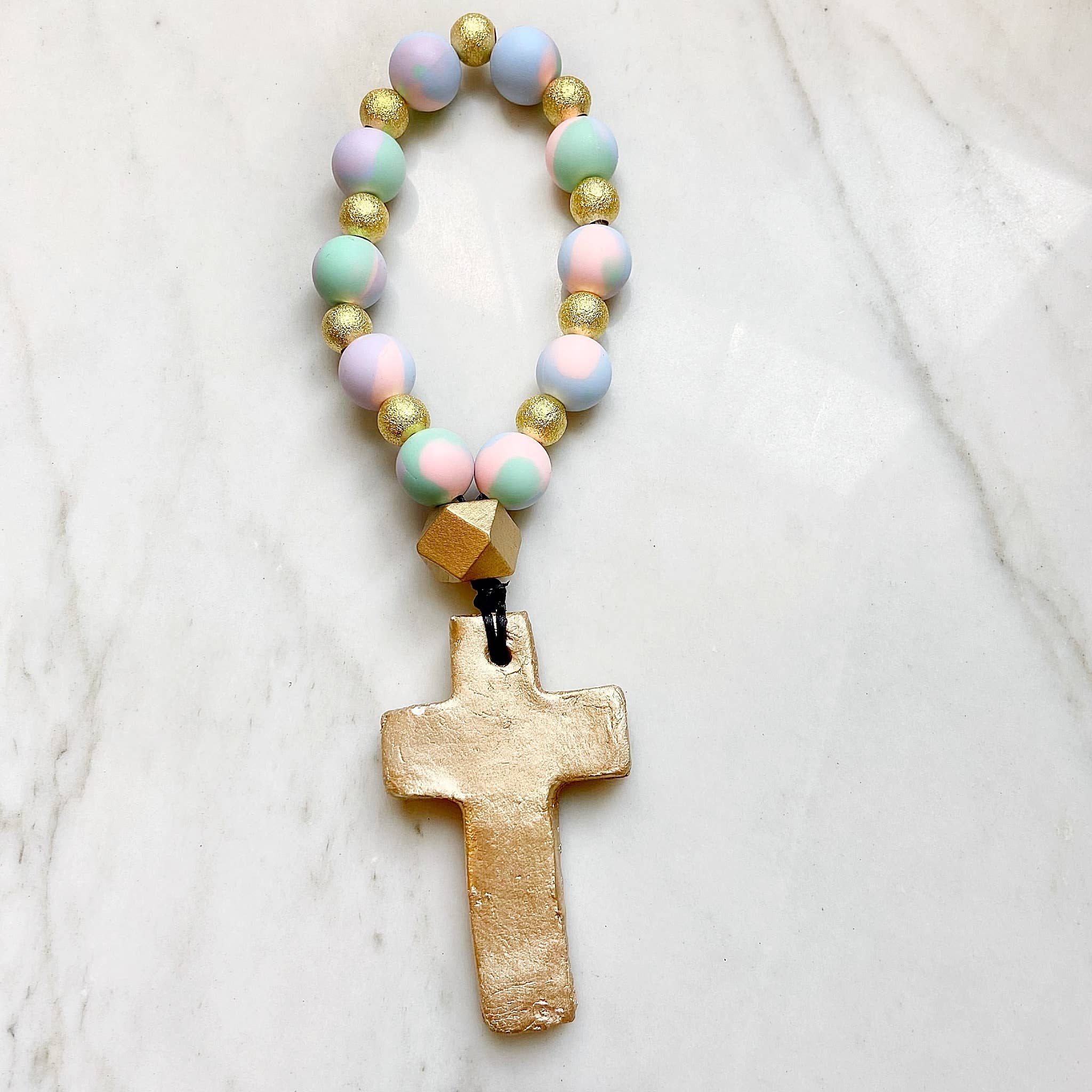 Lanyard Lovebirds – Großhandel Gebetskette für den Hals – Gebetsperlen mit goldenen Elementen6