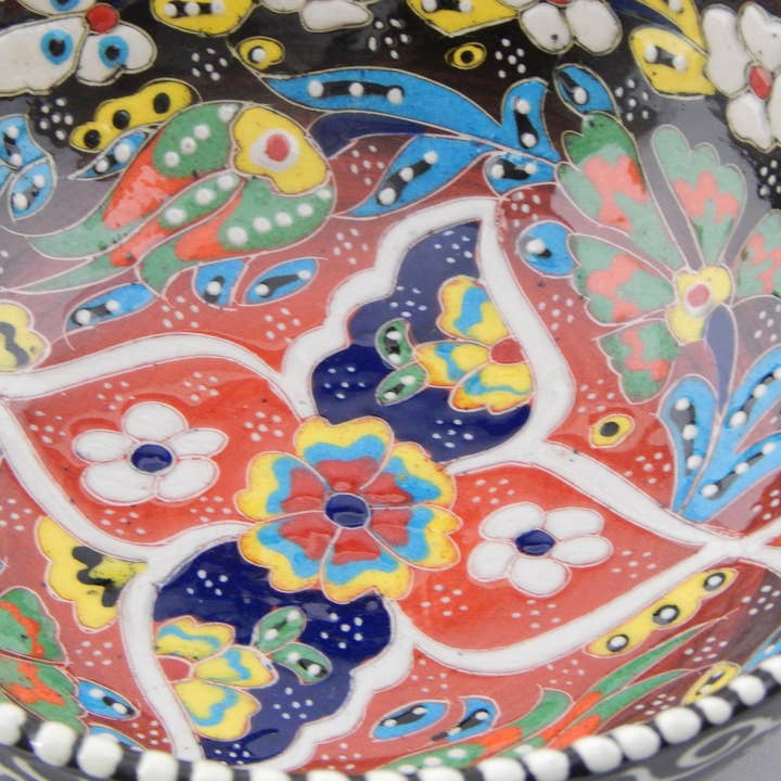 Vintage Pillows Store – Großhandel Servierschüssel – Handbemalte türkische Mezze-Schale aus Keramik