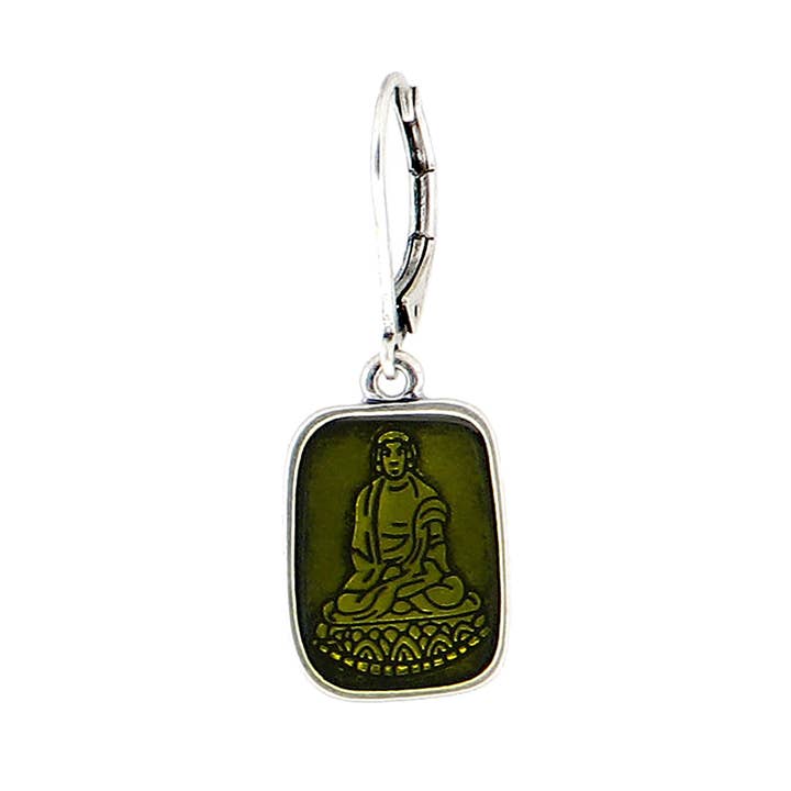 Baked Beads - Wholesale Dangle Earrings - Enamel Buddha Earring1