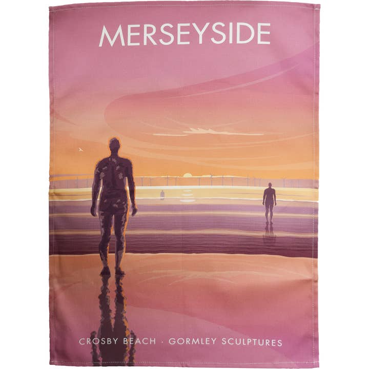 Merseyside - Crosby Beach, Gormley Skulpturer viskestykke for engroshandel hos Town Towels